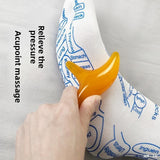 Foot Acupoint Massage Socks with Meridian Illustration