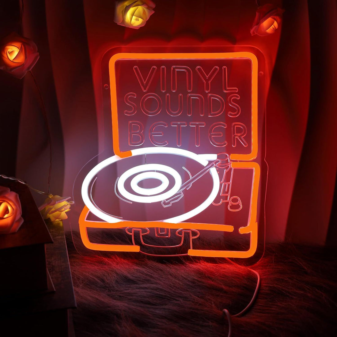 Record Player LED Neon Light Sign