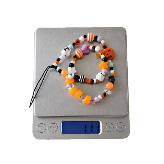 Halloween Pumpkin Skull Phone Chain Accessory