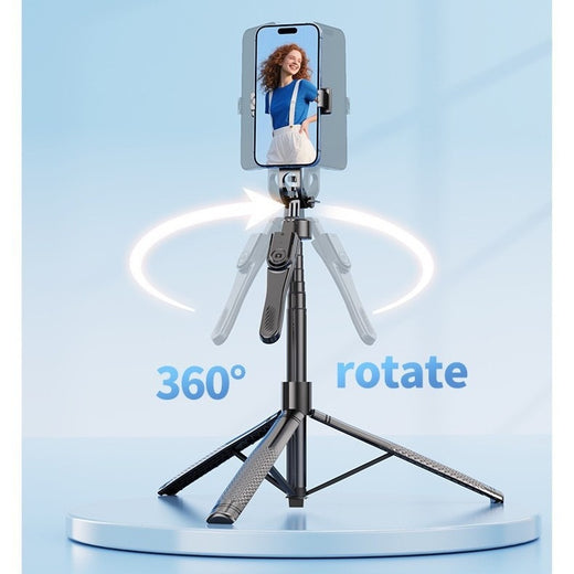 Mobile Phone Bluetooth Remote Control Tripod Selfie Stick Four-Axis Handheld Stabilizer