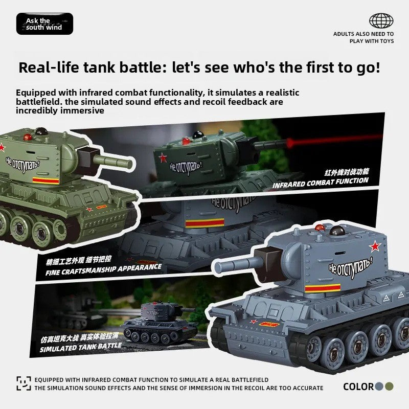 Mini desktop remote control battle tank, view 4