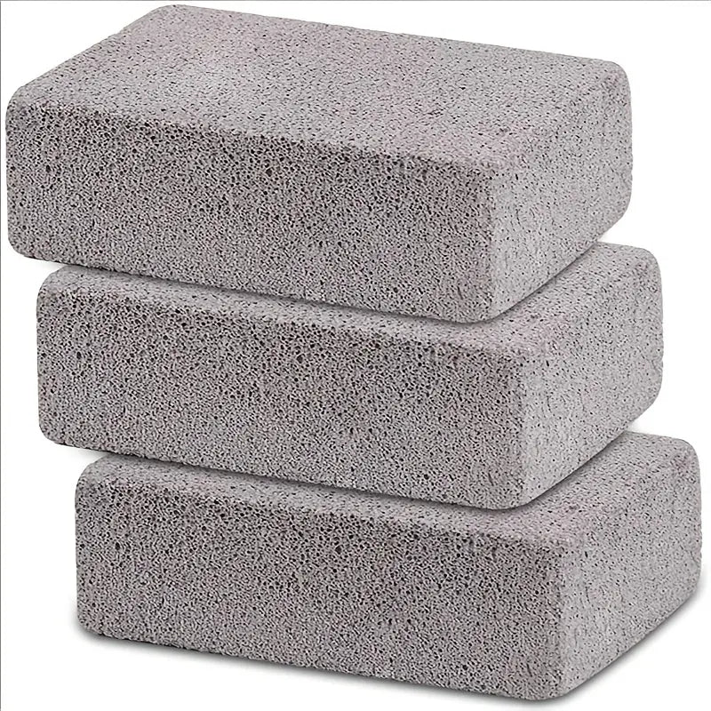 Grill cleaning brick used on a flat-top griddle
