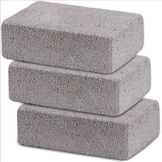 Grill cleaning brick used on a flat-top griddle