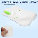 Cloud Pillow - Ergonomic Memory Foam Pillows, Adjustable Cervical Neck Support Pillow with Breathable Pillowcase