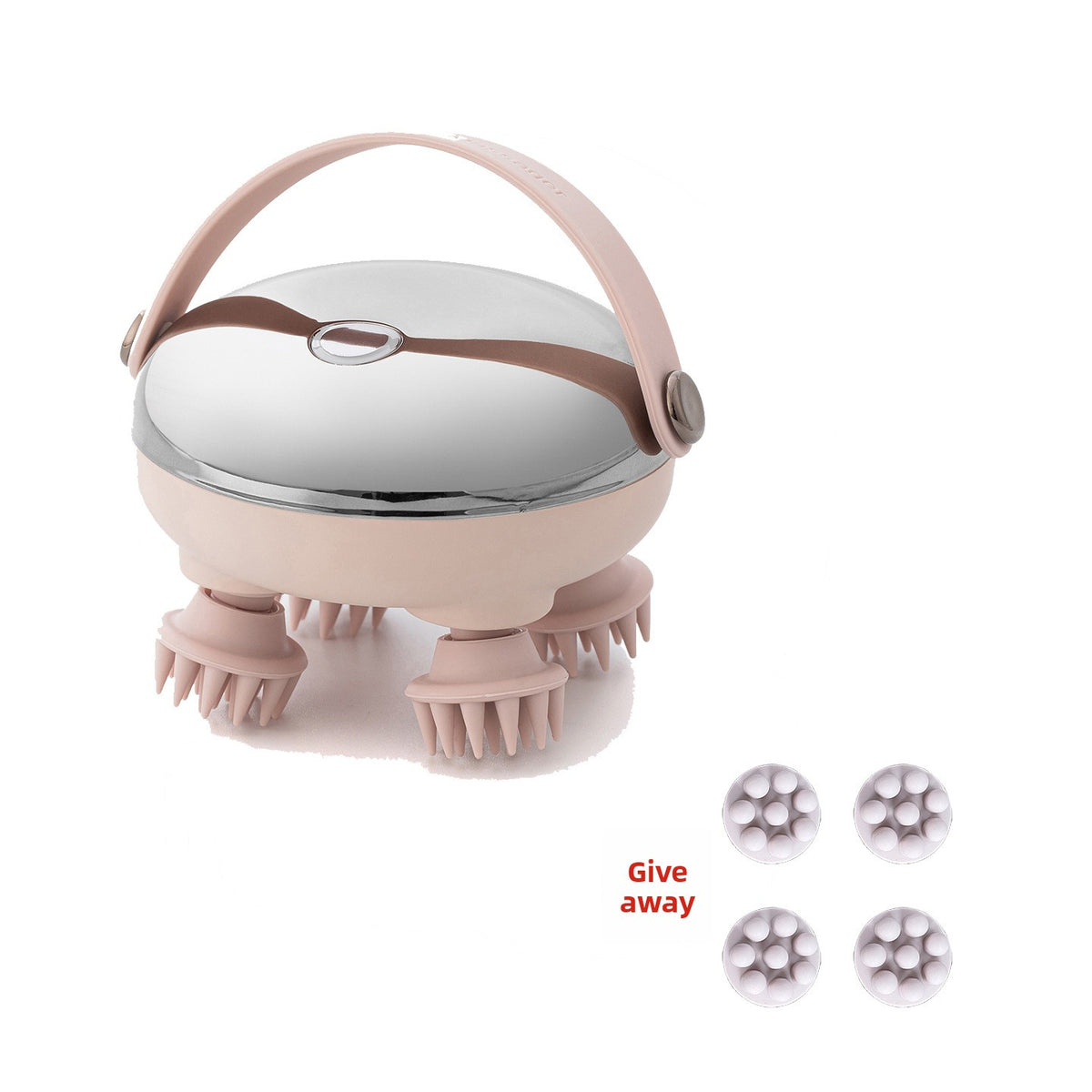 Rechargeable Head Massager with Red Light Therapy