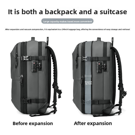 Men's Large Capacity Water-Resistant Vacuum Compression Travel Backpack product image 3