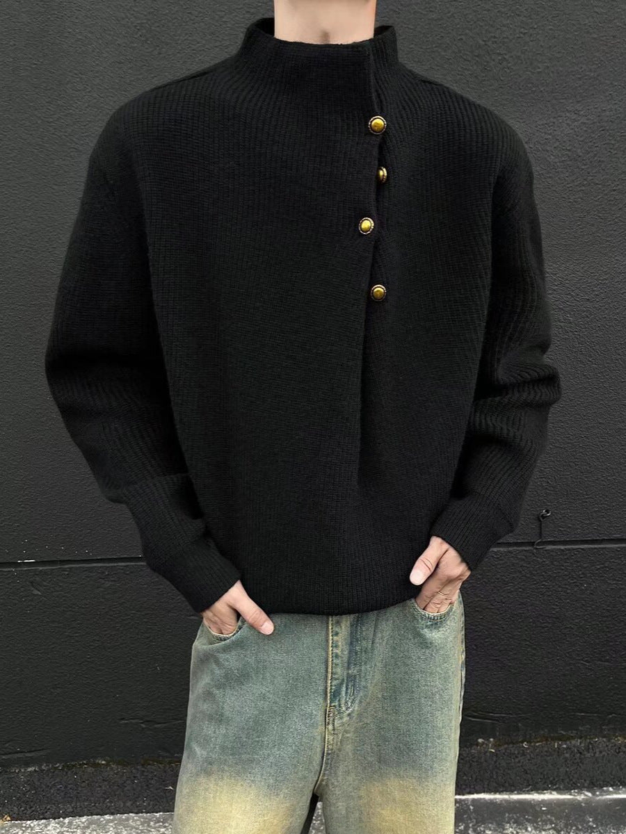 Men's Casual Turtleneck Long Sleeve Knitwear Top