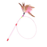 Pet wire feather bell cat toy