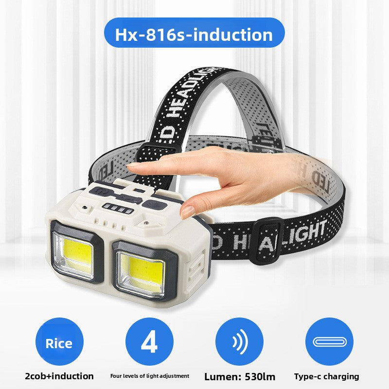 Rechargeable LED Head Light Waterproof Hands-Free Lamp
