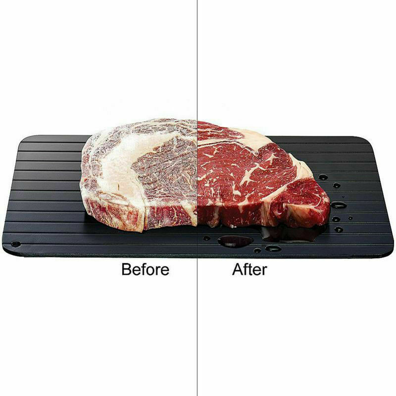Fast thaw plate on kitchen counter