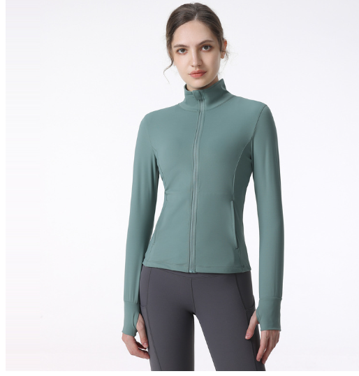 Women's zip sports jacket in grey