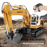 Childrens Alloy Excavator Toy with Light Music Spray Projection