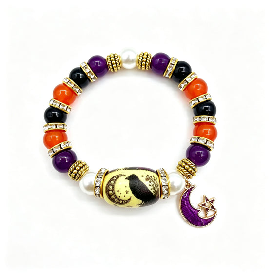Halloween Beaded Bracelet Pumpkin Witch Accessories