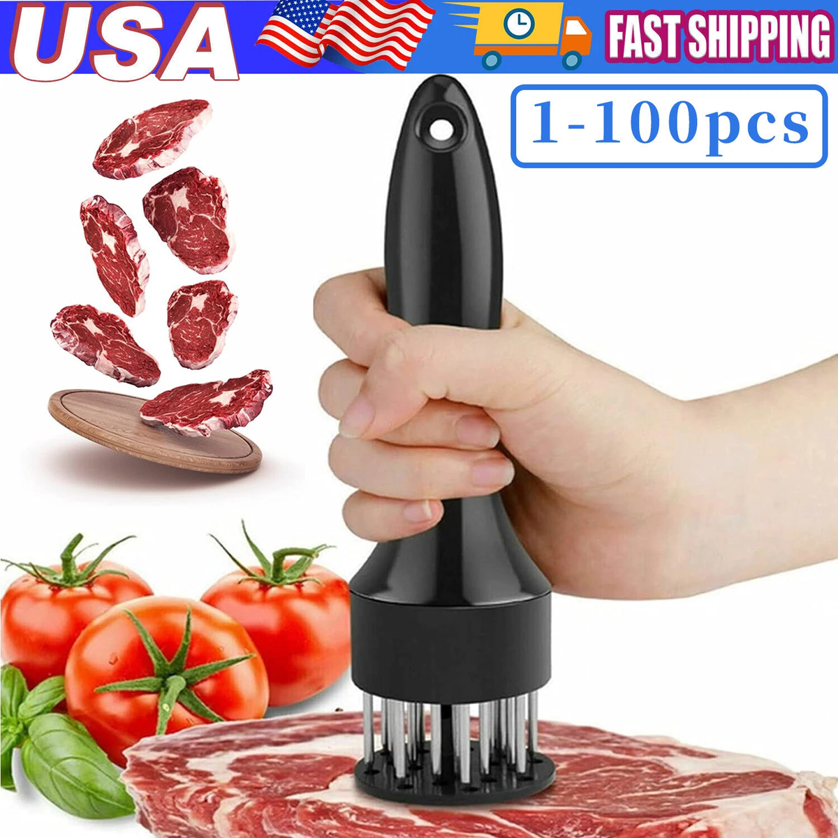 Stainless Steel Meat Tenderizer - 21-Pin Beef Pork Kitchen Tool - Image 1