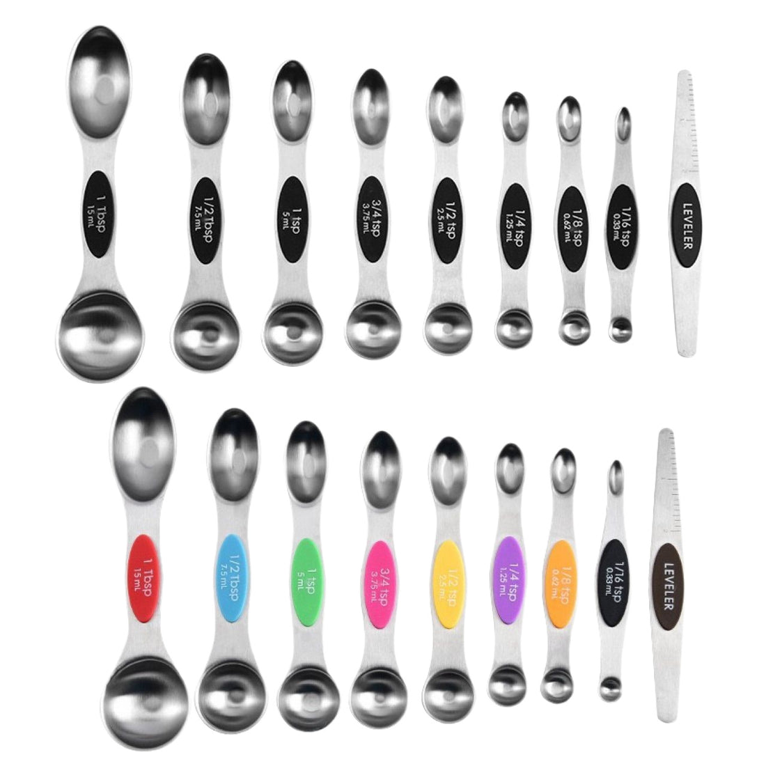 Double Head Measuring Spoon Set with Magnetic Attachment
