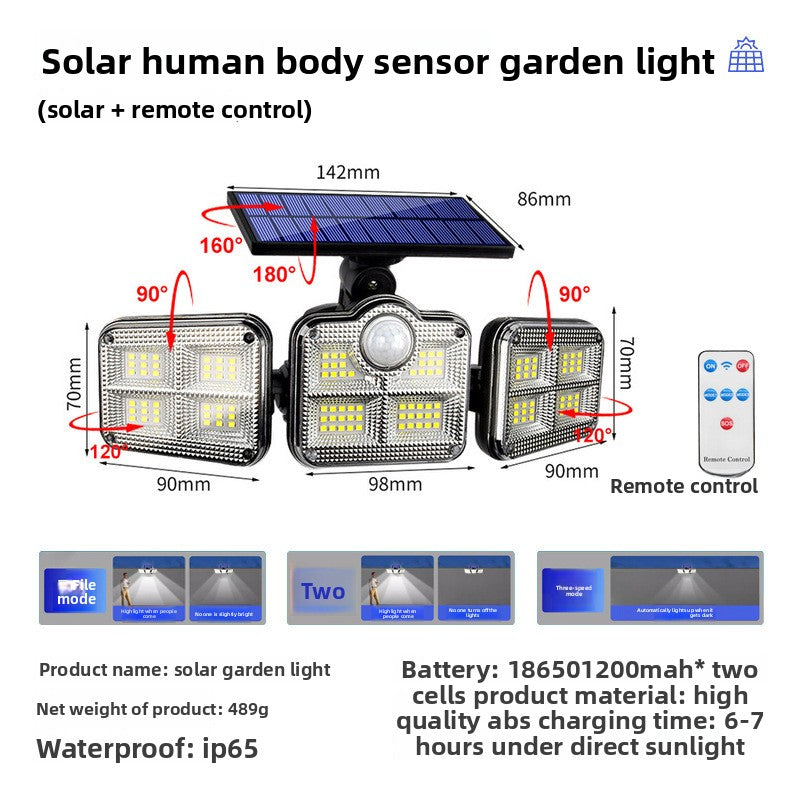 Smart Solar Induction Outdoor Wall Light