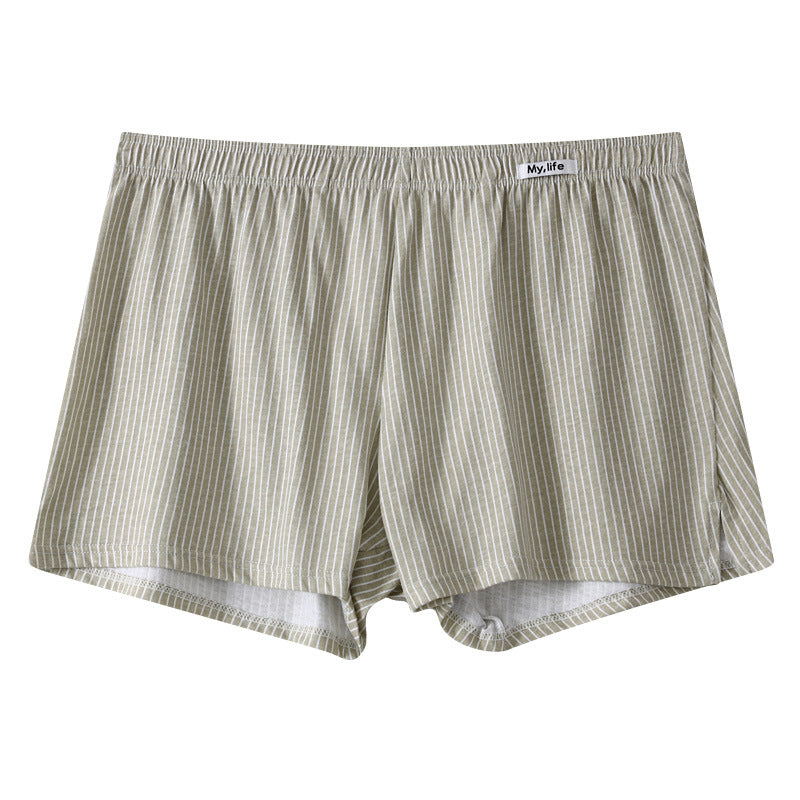 Men 100% Cotton Breathable Antibacterial Boxer Shorts