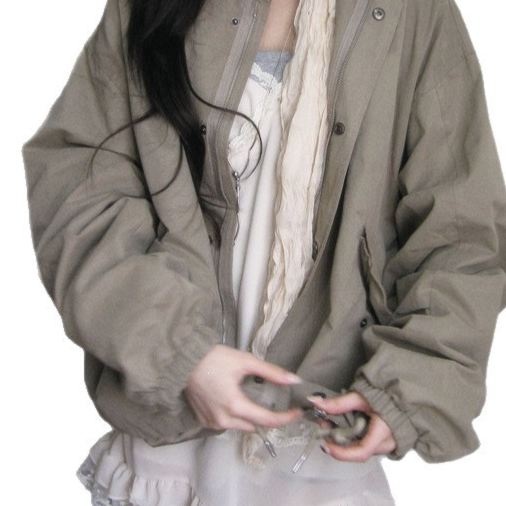 Women's Wasteland Style Drawstring Waist Cargo Jacket