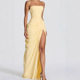 Belted evening gown