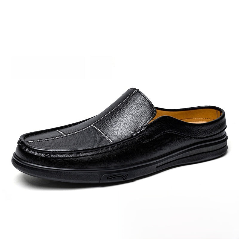 Mens Breathable Leather Slip On Shoes