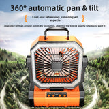 Portable USB Camping Fan with Humidifier and LED Light