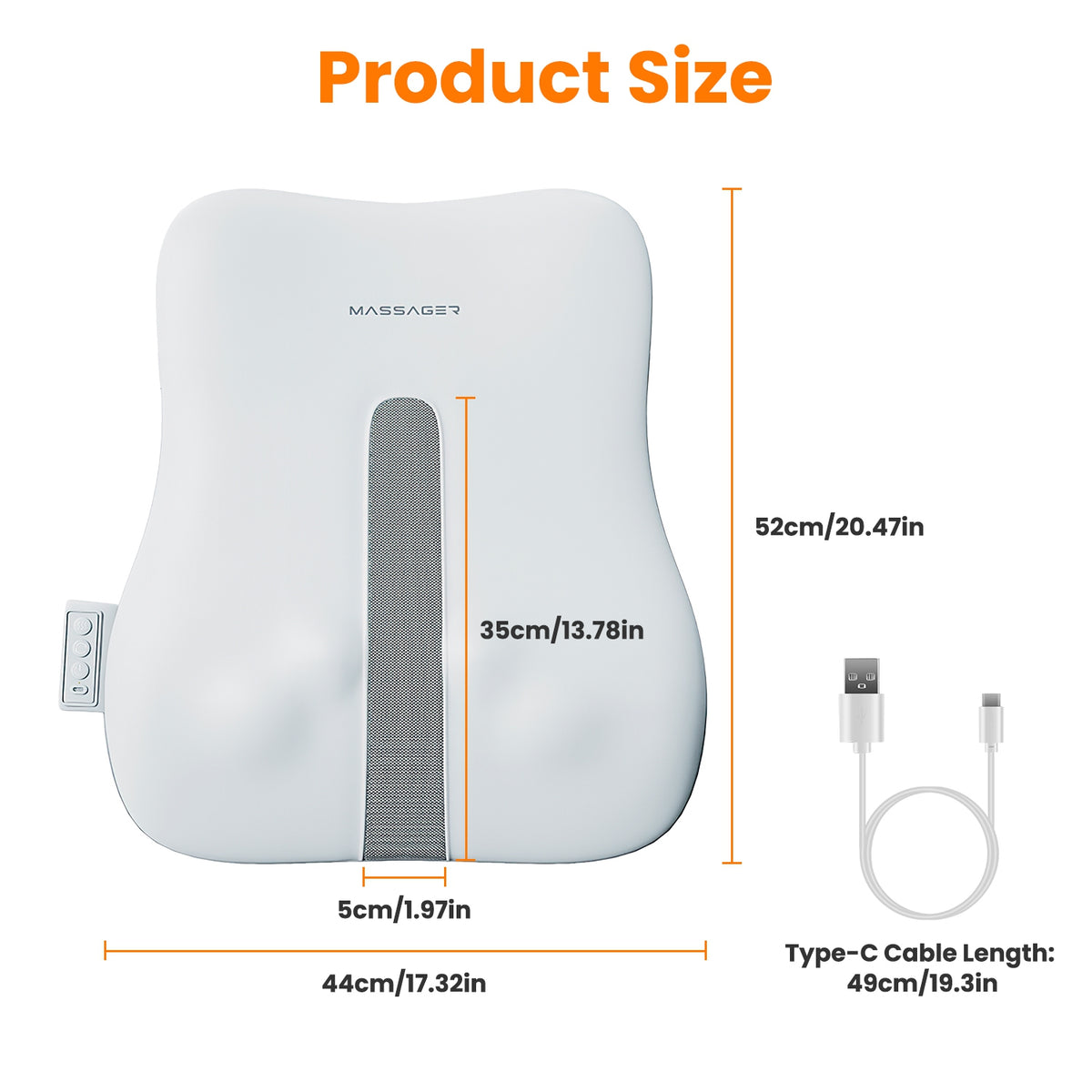 Shiatsu Back Massager Cordless Deep Tissue Massage Pillow