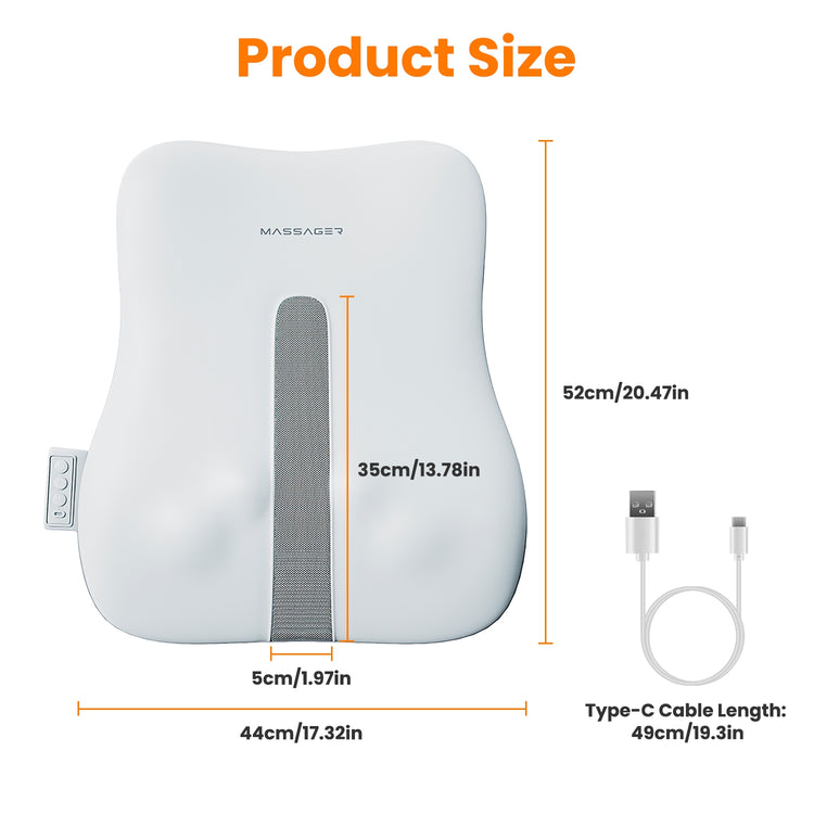 Shiatsu back massager pillow control panel
