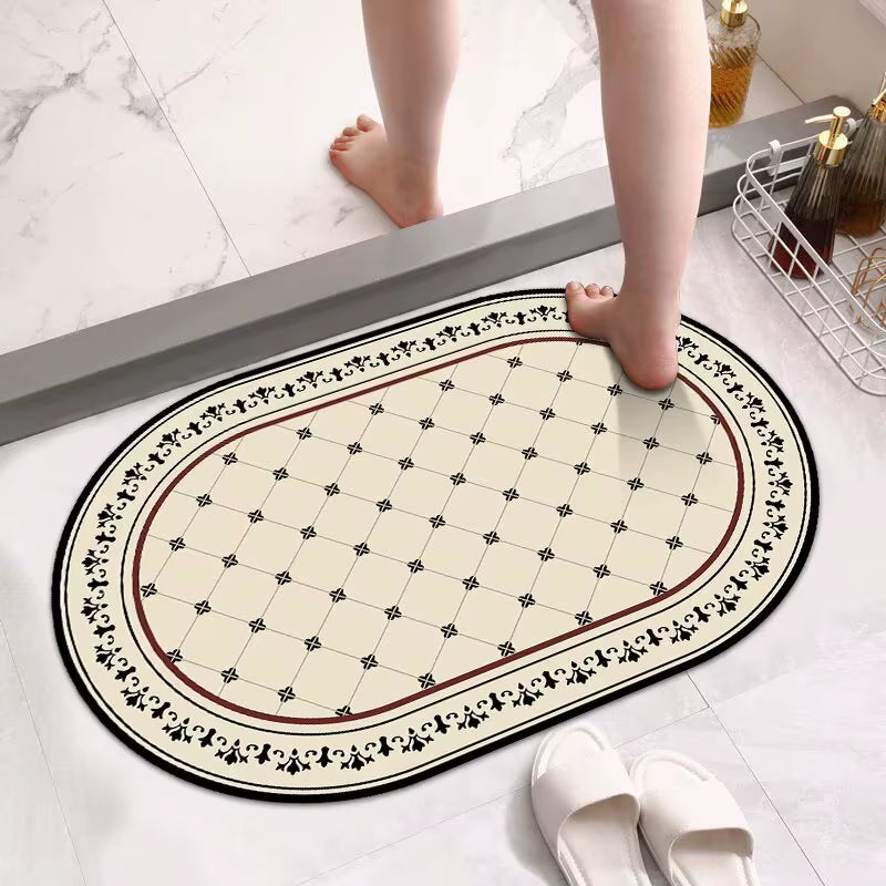 Diatom Mud Absorbent Mat Entry Door Non-Slip Quick-Drying Foot Mat Bathroom Door Floor Mat Kitchen Non-Slip Mat Carpet