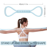 Figure 8 resistance band used for glute bridge