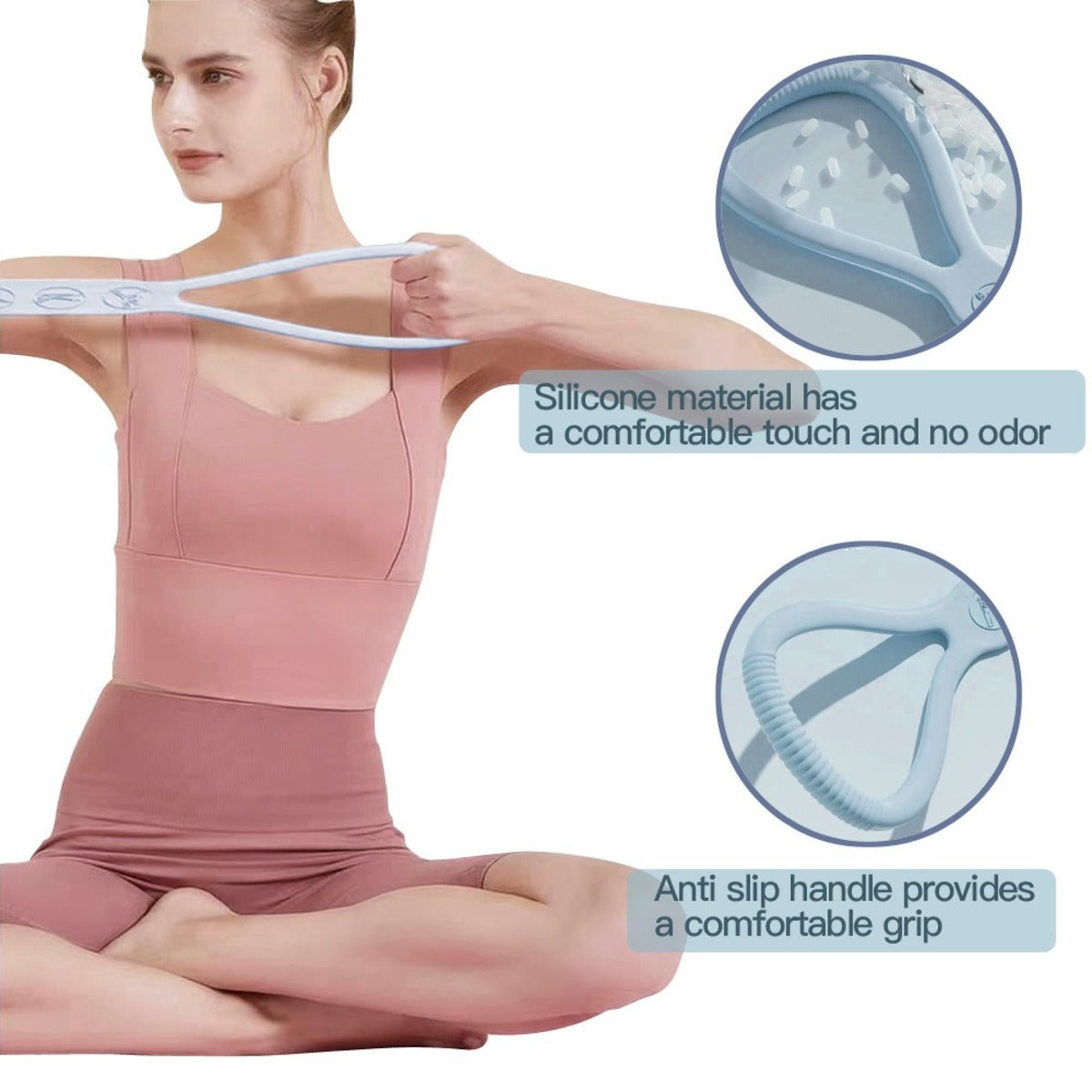 Silicone figure 8 band lateral walk exercise