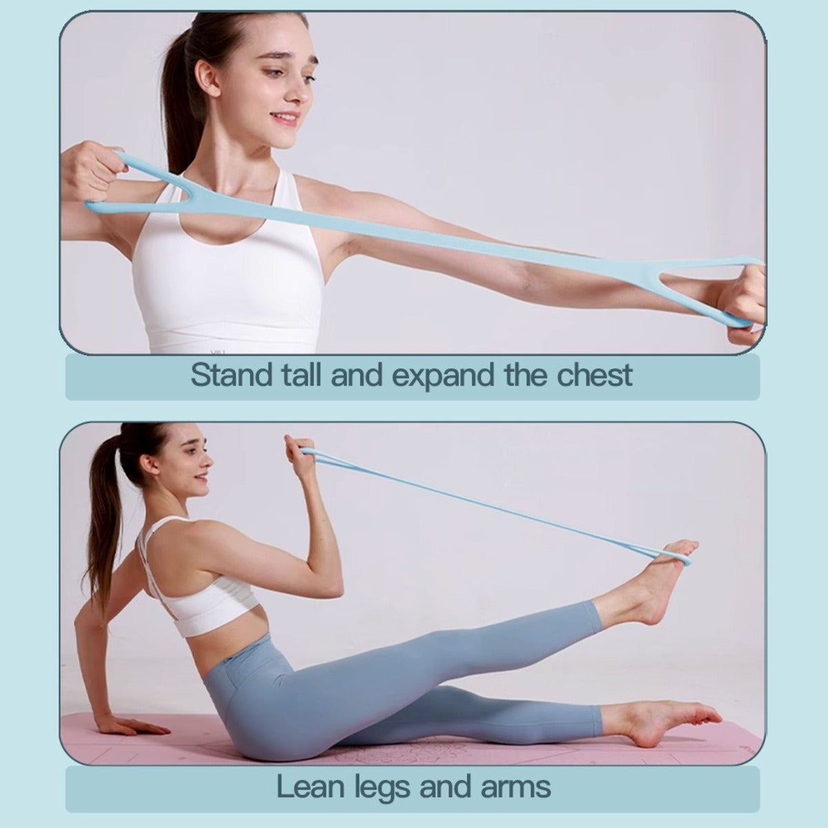 Figure 8 band used for hip abduction