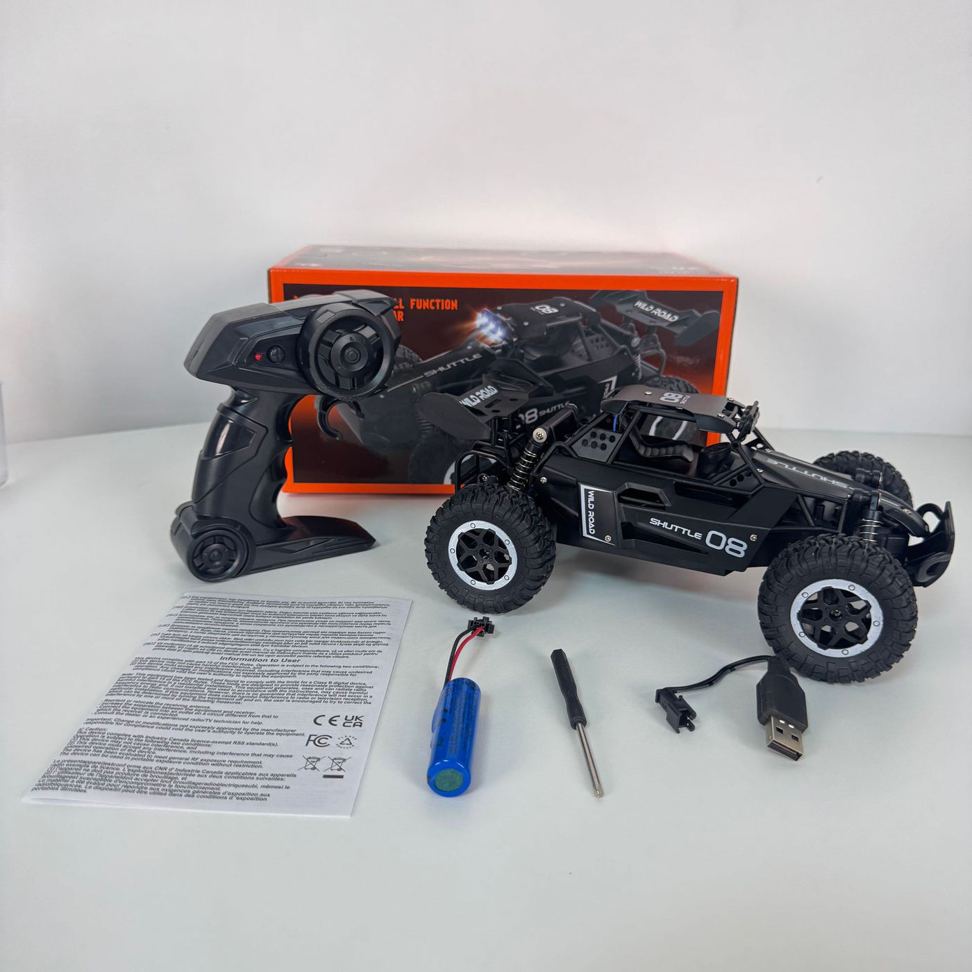 Alloy Off-Road Remote Control Car with LED Lights