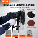 800W variable speed drywall sander with built-in vacuum