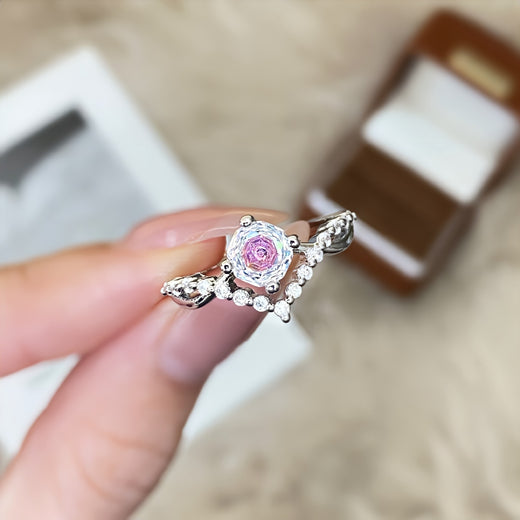 High-End Imitation Diamond Six-Claw Ring