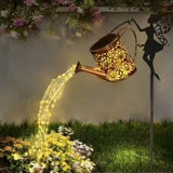 Solar Kettle Lamp Outdoor Decorative Garden Lawn Light with Hollow Projection