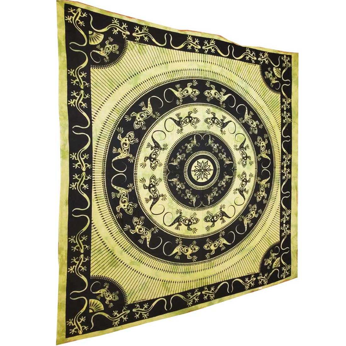 Lizard Mandala Bohemian Tapestry, 90 x 80 in