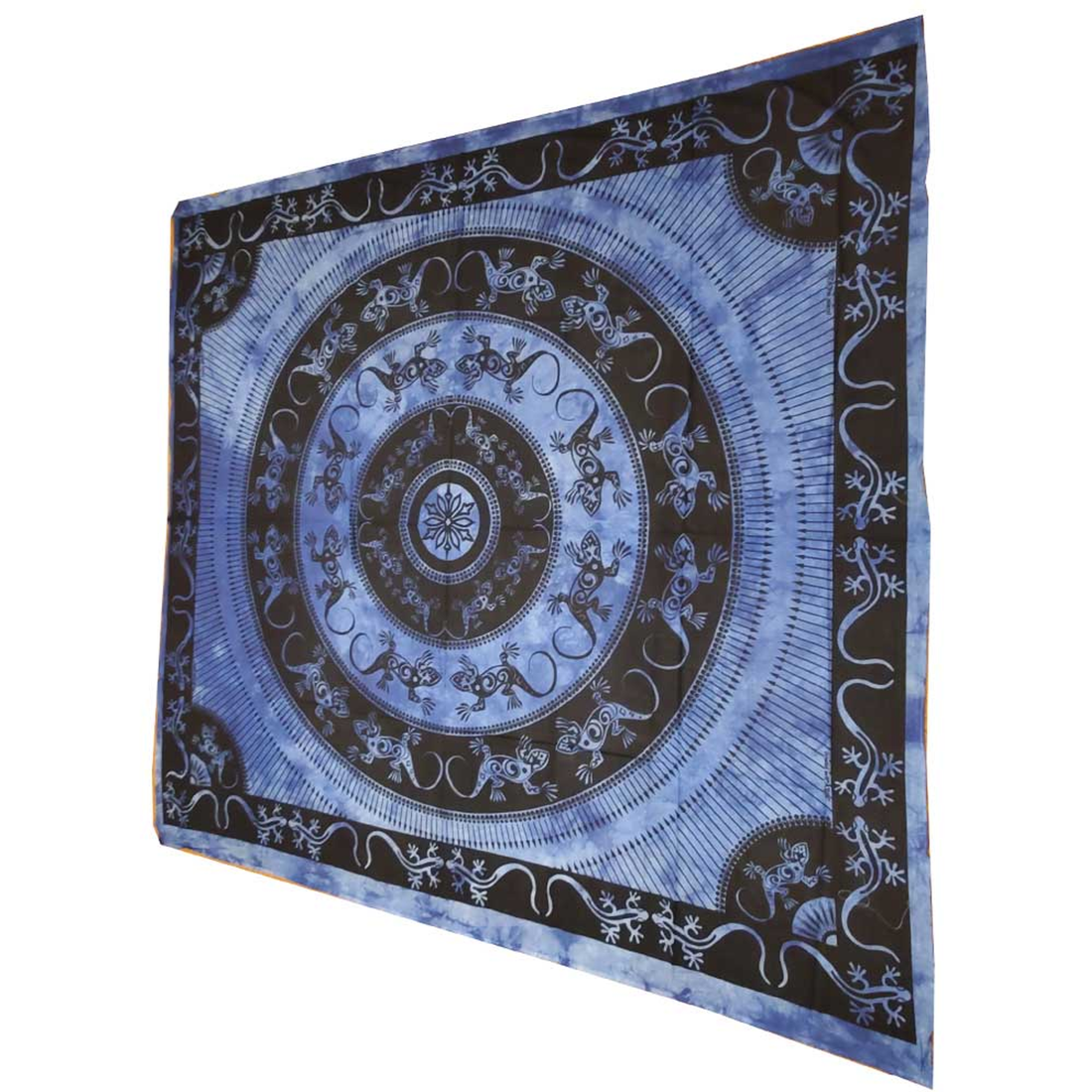 Lizard Mandala Bohemian Tapestry, 90 x 80 in