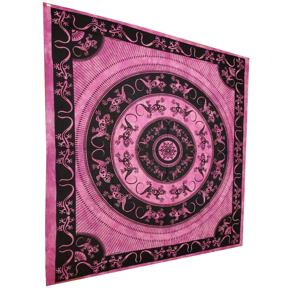 Lizard Mandala Bohemian Tapestry, 90 x 80 in