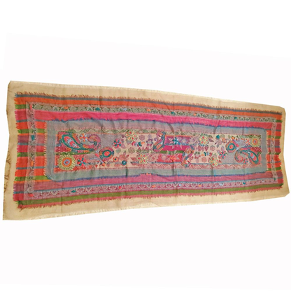 Three Layered Handspun Embroidered Table Runner and Stole