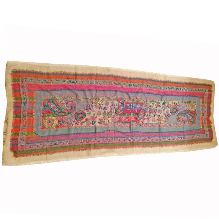 Three Layered Handspun Embroidered Table Runner and Stole