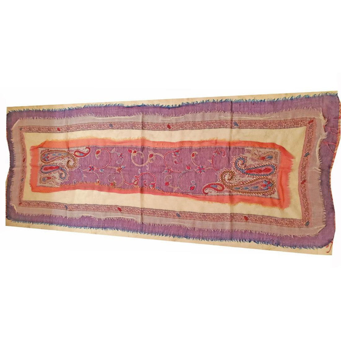 Three Layered Handspun Embroidered Table Runner and Stole