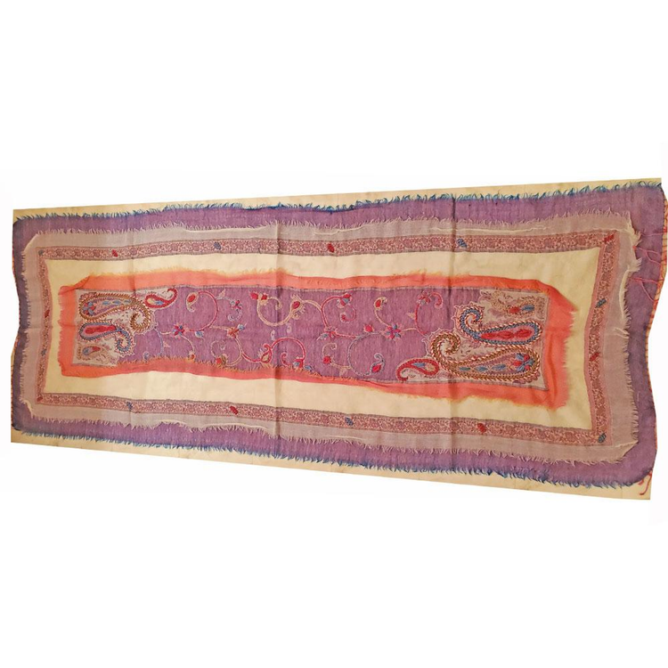 Three Layered Handspun Embroidered Table Runner and Stole