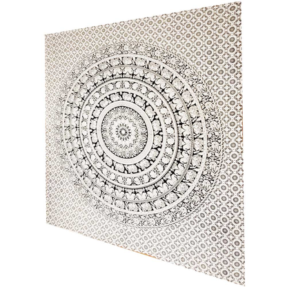 Elephant Mandala Chakra Star Tapestry