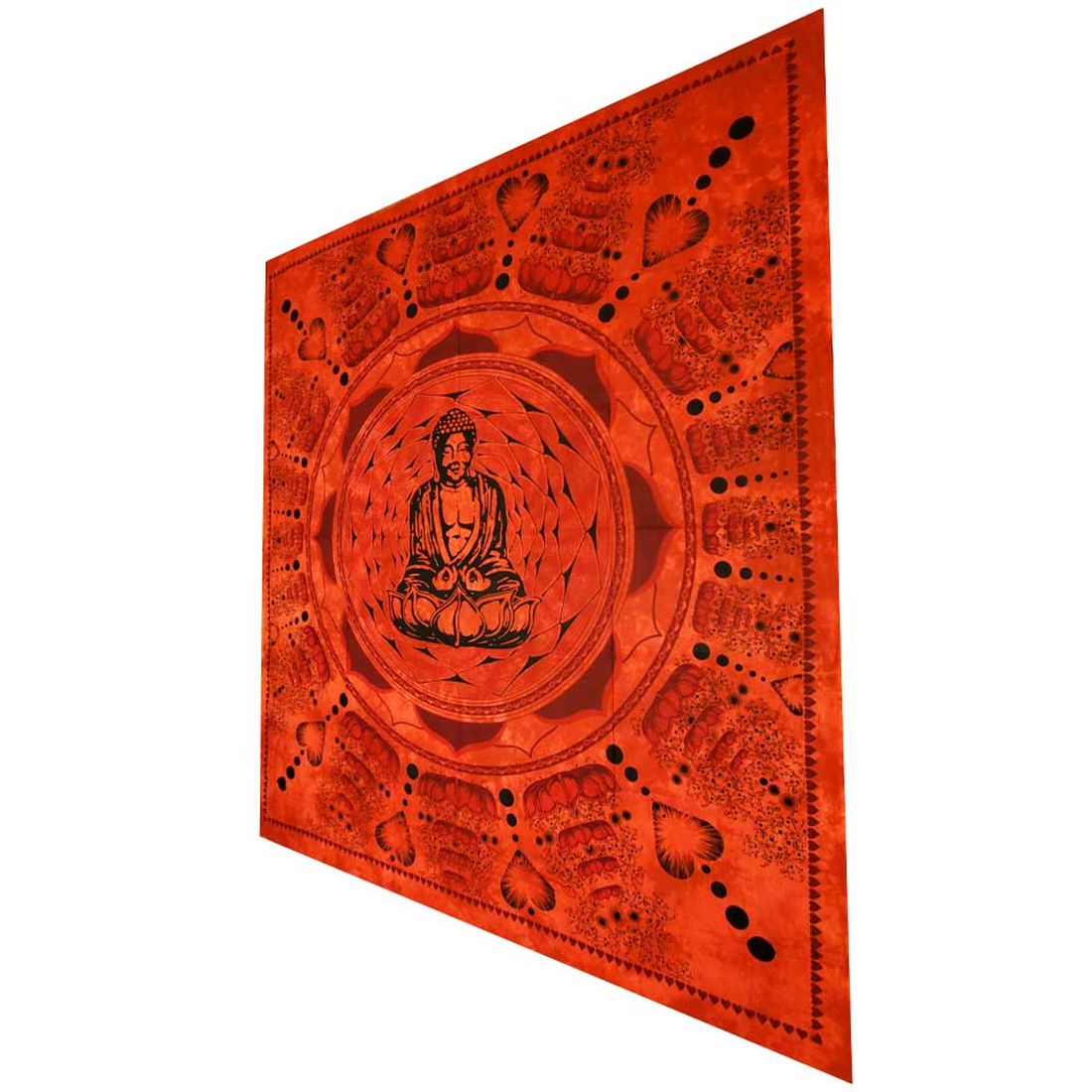Buddha Dharma Chakra Mudra Lotus Flower Tapestry