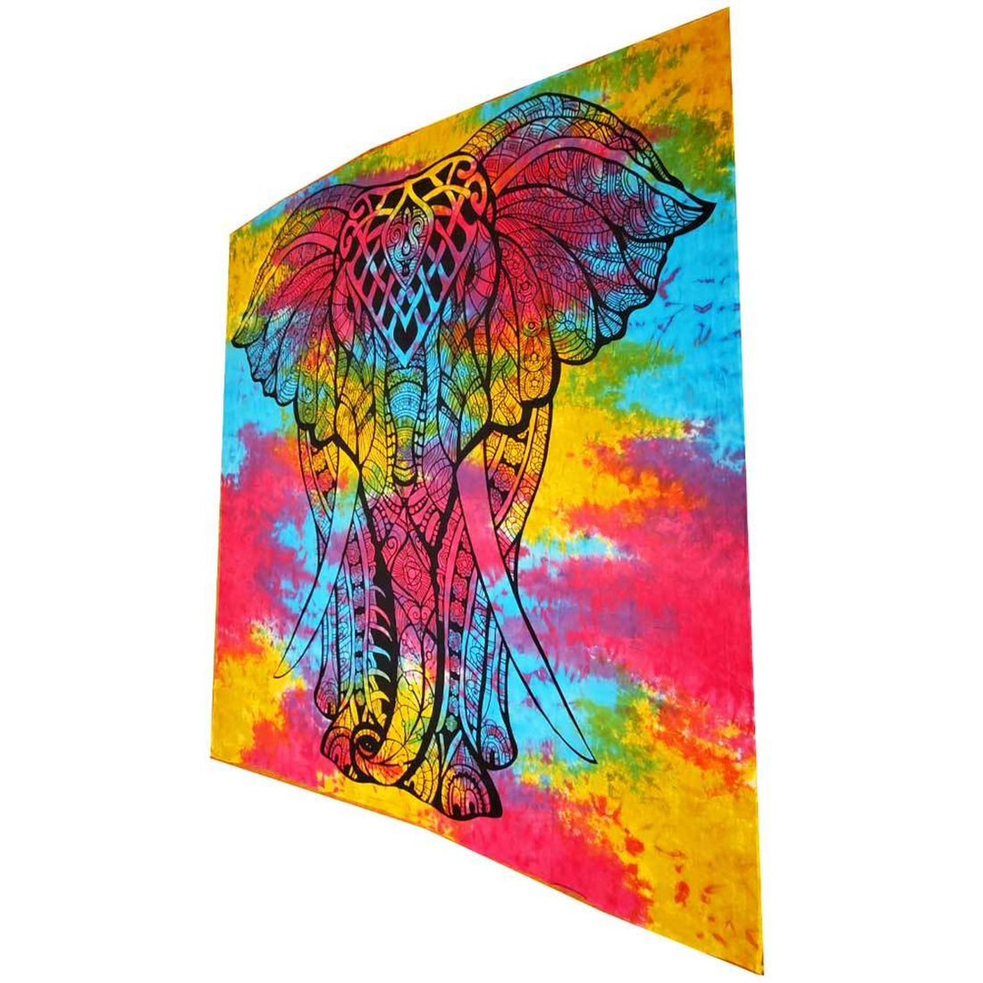 Indian Bohemian Elephant Psychedelic Wall Tapestry