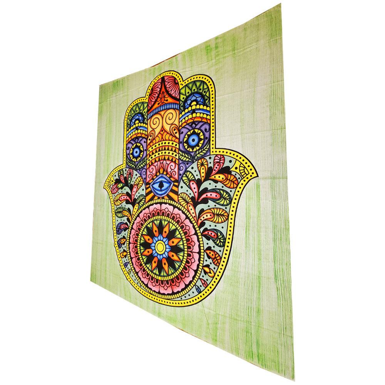 Hand of Fatima Cotton Tapestry Bedspread