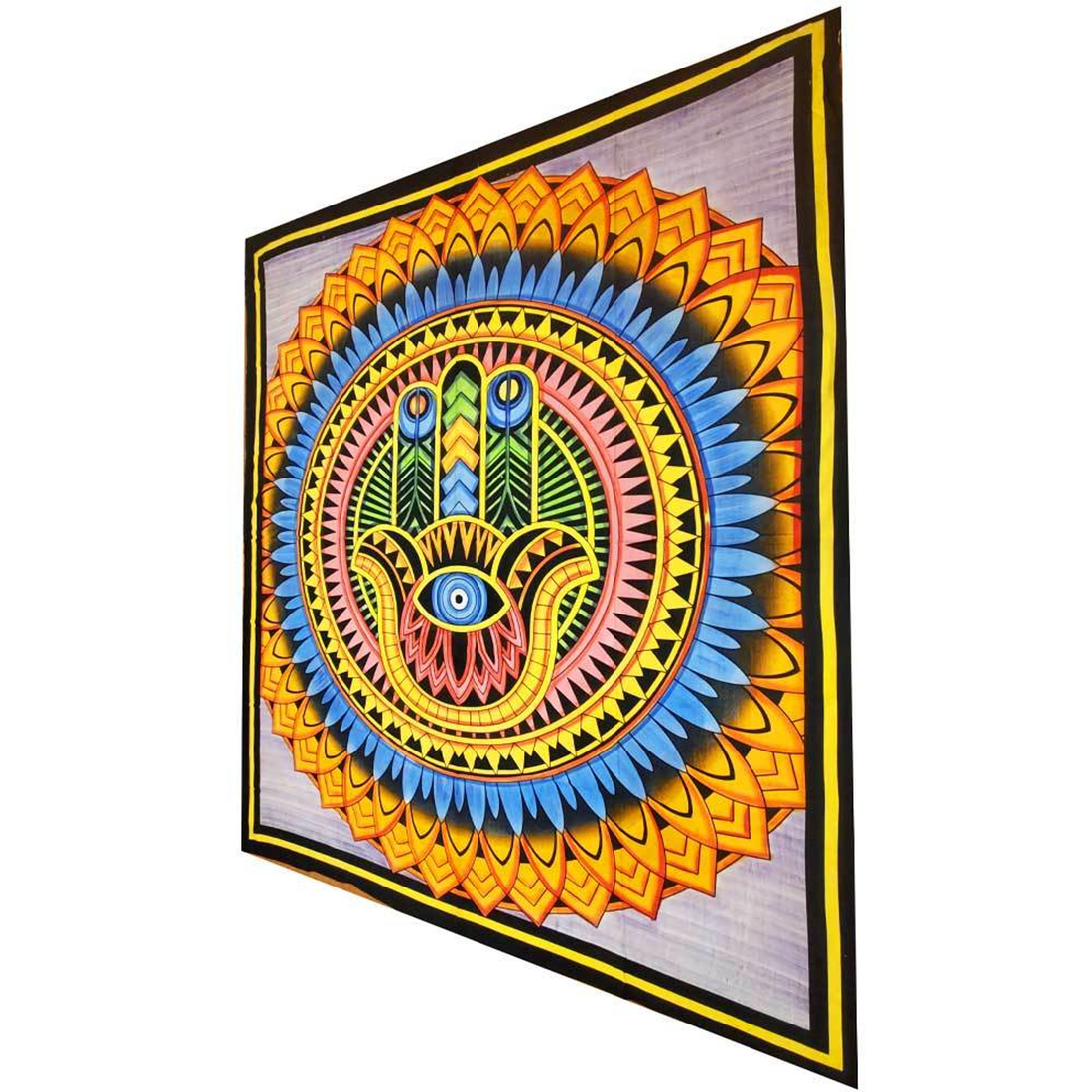 Hand of Fatima Cotton Tapestry Bedspread