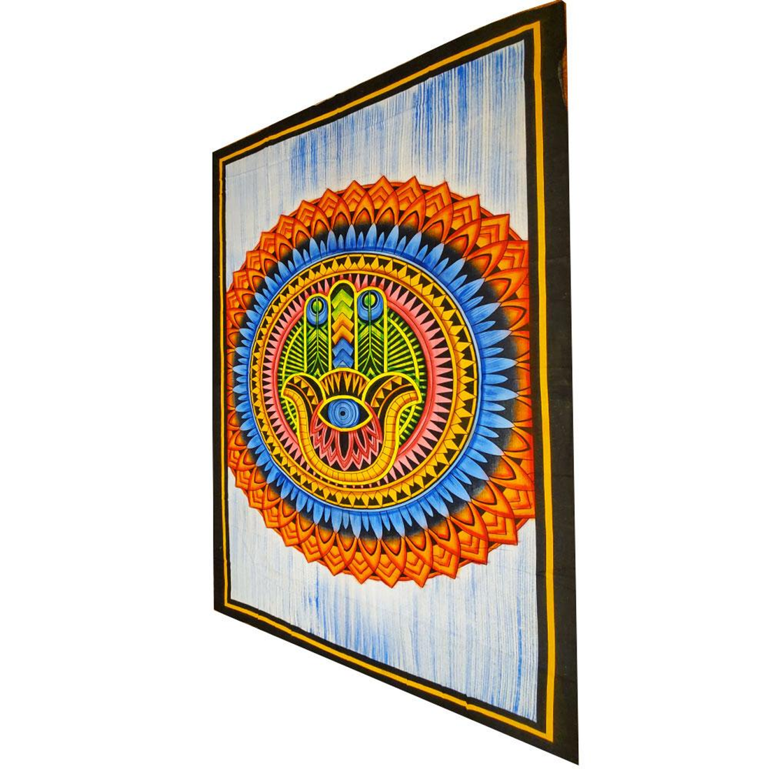 Hand of Fatima Cotton Tapestry Bedspread