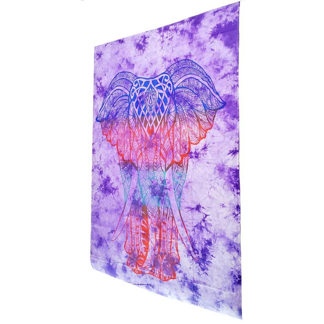 Bohemian Elephant Tie Dye Hippie Tapestry Wall Hanging