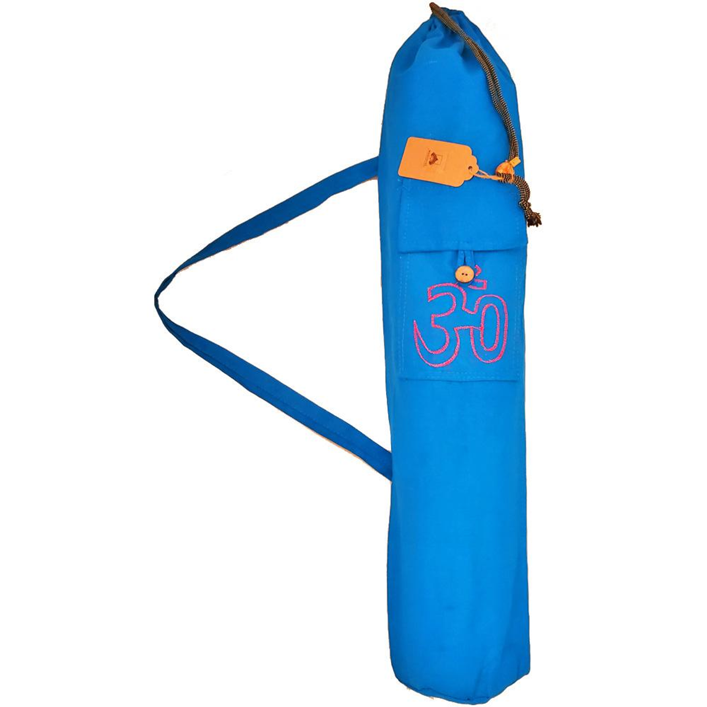 Cotton Sanskrit Aum Yoga Mat Bag with Pocket